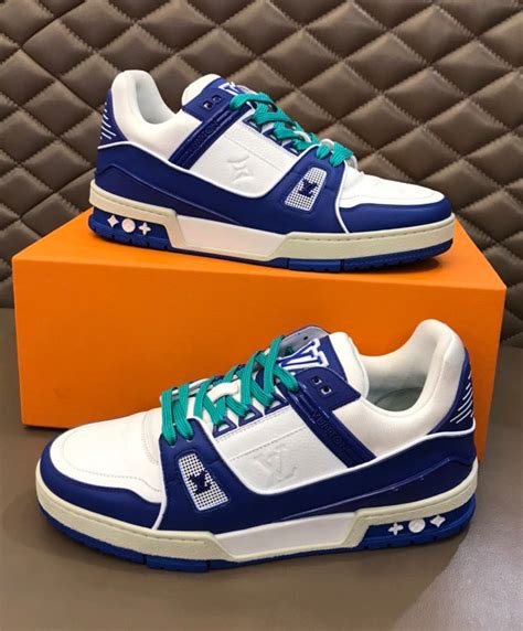 lv blau|LV Trainer Sneaker .